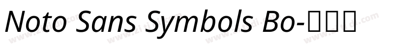 Noto Sans Symbols Bo字体转换
